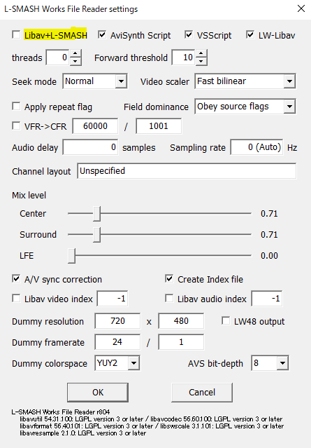 Aviutlでmp4ファイルを読み込む Flapper