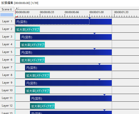 Aviutl 線を引くモーションでシーンチェンジ Flapper