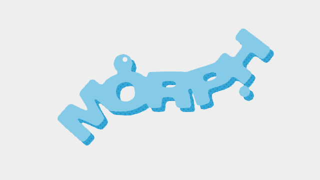 AviUtl、ぼかしと2値化でmorph text animation